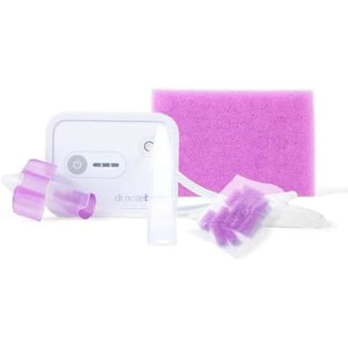 NozeBot Starter Bundle | Pediatrician-Designed Electric Baby Nasal Aspirator with Newborn Nosepiece & 40 Filters | Baby Registry Essential for Congestion Relief