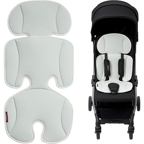 Momcozy Stroller Cooling Pad | Universal Soft Cooler Pad, Breathable & Adjustable Car Seat Liner | Detachable 2-Piece Cooling Cushion | Fits Strollers, Car Seat, High Chair, Bassinet, Swing