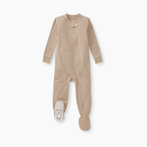 Burt's Bees Baby Honeysoft™ Buttery Soft Lyocell and Organic Cotton Blend Sleeper Footed Zip Up - Dust, Newborn