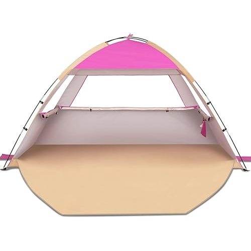Venustas Beach Tent Sun Shelter for 3/4/6/8 Person, UPF 50+ UV Protection Beach Canopy, Lightweight and Easy Setup Cabana, Portable Shade Tent