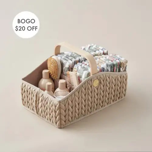Diaper Caddy Beige