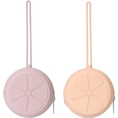 Eoopoon Pacifier Holder Case for Diaper Bags, Silicone Pacifier Storage Case for Newborn, BPA-Free Portable Travel Pacifier Pouch for Girls(Blush, Dusty Lilac)