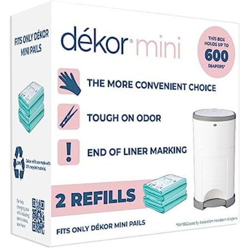 Dekor Mini Diaper Pail Refills, 2 Count