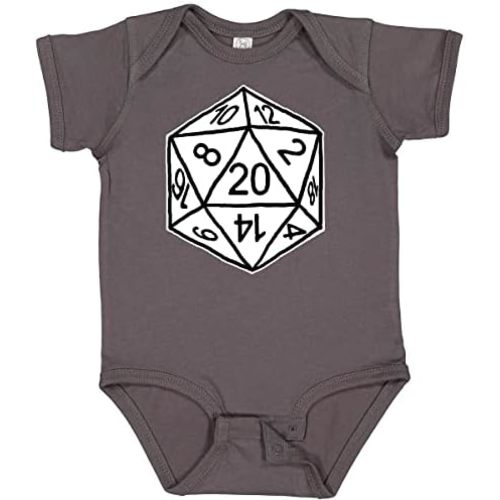 inktastic 20 Sided White Dice Baby Bodysuit - Gus Fink Studios