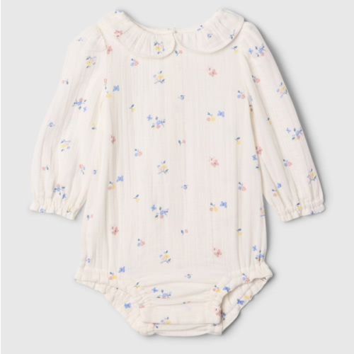 Baby Ruffle Gauze Bodysuit, 0-3m | Gap
