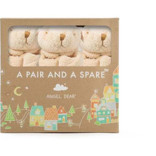 Pair And A Spare Bunny Lovie Blankie, Beige (Pack Of 3) - Angel Dear | Maisonette