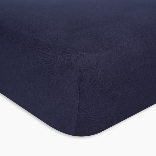 Burt's Bees Baby Organic Cotton Jersey Fitted Crib Sheet - Blueberry, 1