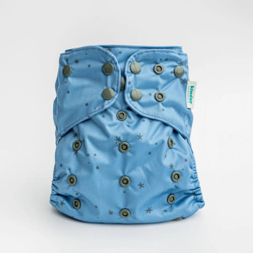 Space and Sky: Essentials Pocket Cloth Diaper with Athletic Wicking Jersey, Grows with your Baby