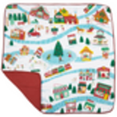 Christmas Town 2-in-1 Playmat and Cotton Muslin Blanket Bundle | Freckled Pine