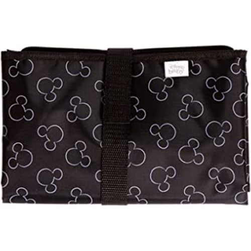Disney Baby by J.L. Childress Full Body Portable Changing Pad for Baby, Mickey Black , 19x30 Inch (Pack of 1)