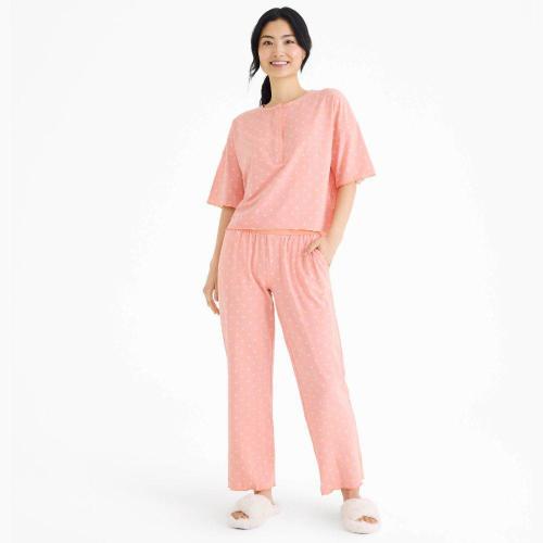distressed heart women's cloudstretch™ magnetic short sleeve pajama se – Magnetic Me