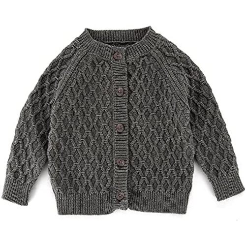 Simplee kids Baby Cardigan Cable Knit Toddler Cardigan Long Sleeve Fall Winter Open Front Knit Sweaters