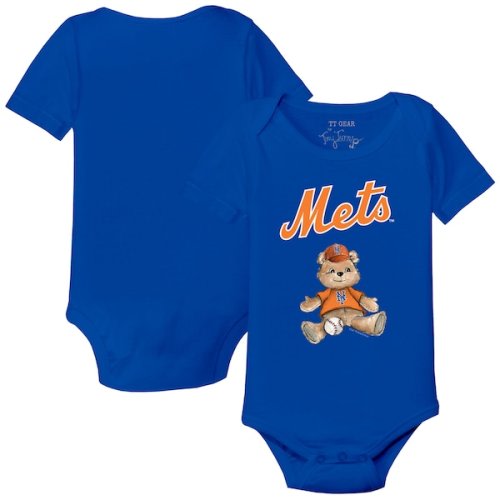 Infant New York Mets Tiny Turnip Royal Teddy Boy Bodysuit