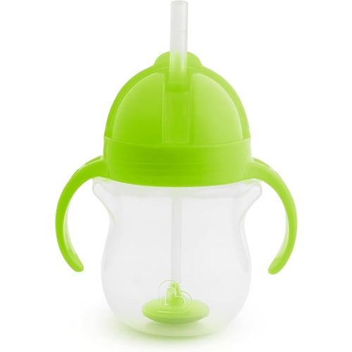 Munchkin® Any Angle™ Weighted Straw Trainer Cup with Click Lock™ Lid, 7 Ounce, Green