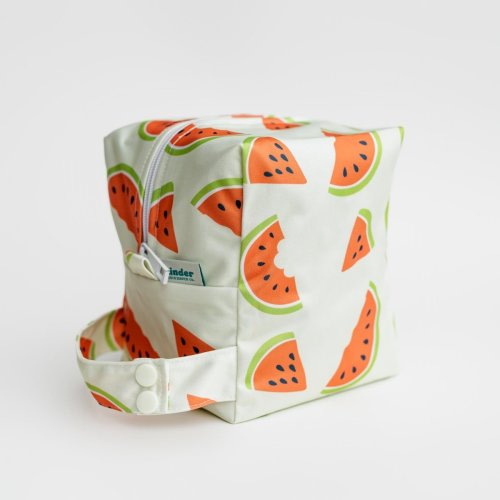 Reversible Mini Storage Travel Cube Diaper Pod with Exterior Storage Pocket