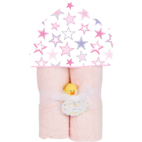 Deluxe Hooded Towel - Starry Sky Pink