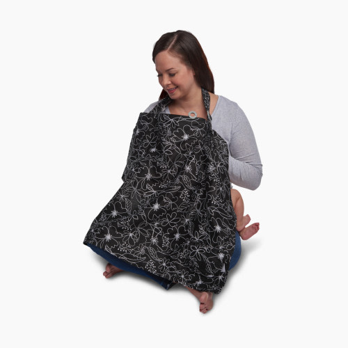 Boppy Nursing Cover For Breastfeeding - Black & White Scribbles