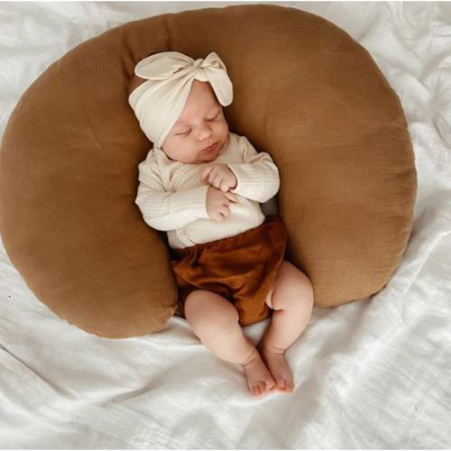 Feeding Pillow Cover in Rust, Linen Nursing Pillow Cover, Newborn Must Haves, Breastfeeding Essentials, Breastfeeding Pillow Cover