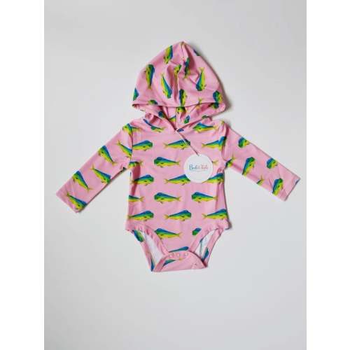 Pink Mahi - Sun Protective Hooded SunTide™ Bodysuit – Bub & Tide