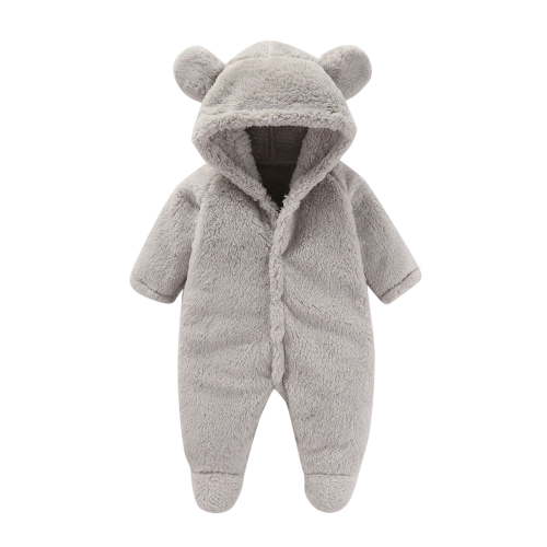 Rovga Baby Footie Snowsuit Winter Onesie Cartoon Bear Warm Hooded Outfits For Girls Boys Trendy Outwear