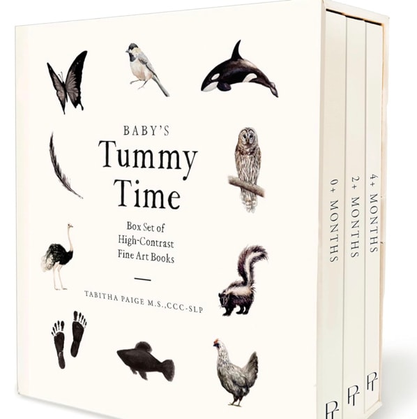 Baby's Tummy Time Book Box Set: A 3-Book Box Set of High-Contrast Art for Visual Stimulation at Tummy Time (Tabitha Paige Children's Book Series)
