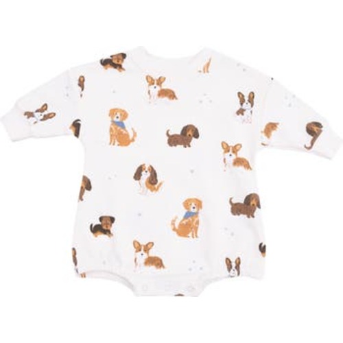Dogs Print French Terry Romper (6-12 Mo)