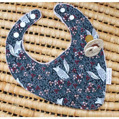 Baby bib/Adjustable three snap baby bib/Wolf bib/Baby bandana/cotton bib/Terrycloth