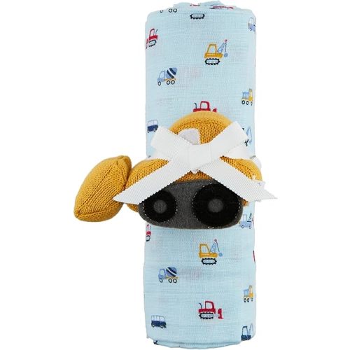 Mud Pie Children's Car Swaddle and Rattle
