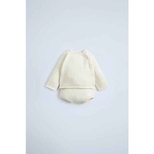 SILK BLEND KNIT SWEATER AND BOTTOMS SET - Ecru | ZARA United States