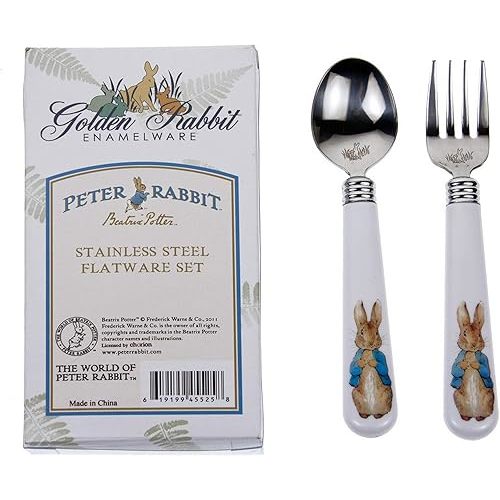Golden Rabbit Enamelware - Flatware 2-piece Gift Set (Peter Rabbit)