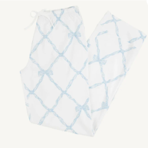 Let Me Lounge Pants (Women) - Buckhead Blue Belle Meade Bow