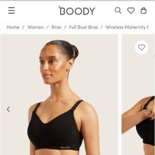 Wireless Maternity Bra-Black