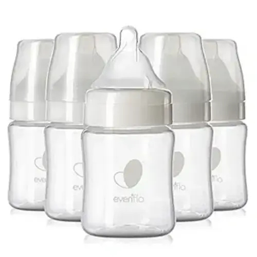 Evenflo Feeding Premium Proflo Venting Balance Plus Wide Neck Baby, Newborn and Infant Bottles - Developed by Pediatric Feeding Specialists - 5 Ounce (Pack of 6)