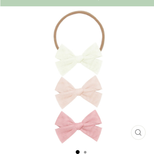 Linen Bow 3 pack || ballet headbands