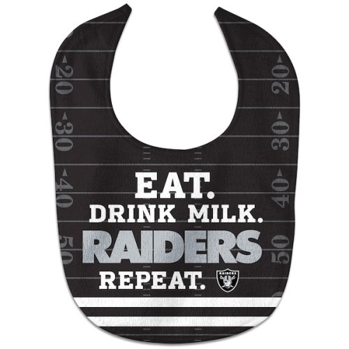 Las Vegas Raiders WinCraft Newborn & Infant Eat. Drink. Repeat. All-Pro Bib