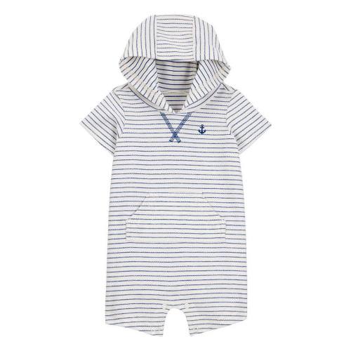 Carter's Baby Boy Striped Hooded Nautical Romper - 6m