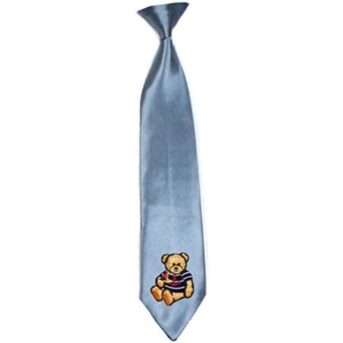 Satin 23 Color Clip-on Nautical Bear Necktie Boys Formal Newborn - 7