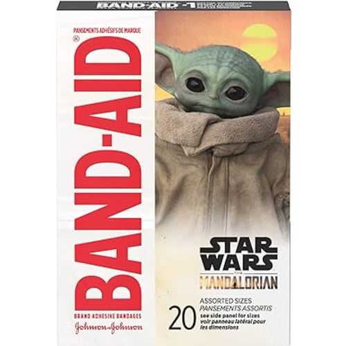Band-Aid Brand Adhesive Bandages, Star Wars The Mandalorian, 20 ct