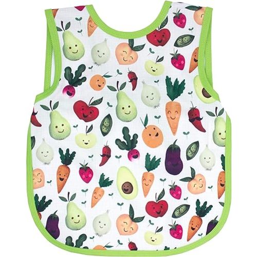 BapronBaby Market Fresh Bapron - No Neck Tie Safer Bib for Baby & Toddler - Soft Waterproof Stain Resistant - Machine Washable - Sz Baby/Toddler 6m-3T