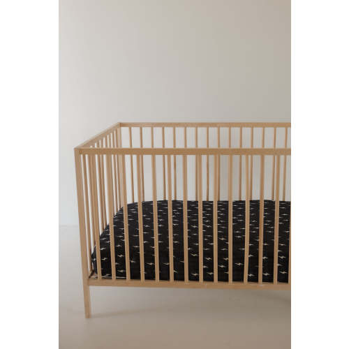 Muslin Crib Sheet | Midnight Bolt