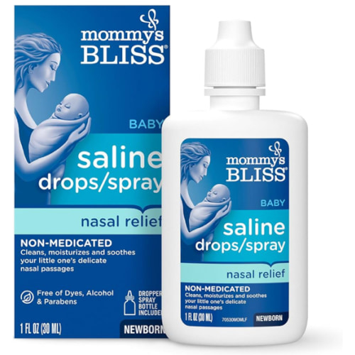 Mommy's Bliss Saline Drops/Spray, Nasal Relief for Newborns & Up, 1 Fl Oz