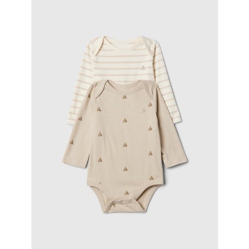 Baby First Favorites Bodysuit (2-Pack) in bedrock beige
