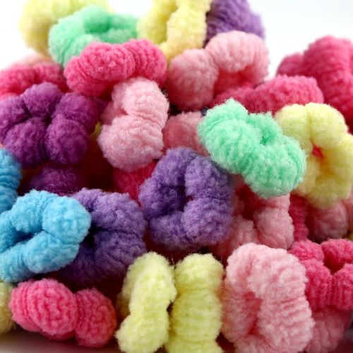 Mini Hair Ties for Baby Girls,120pcs,Ponytail Holder for Toddler Girls,Age 0-6,Elastic Thin Soft Hair Bands,Candy Color,No Damage Tiny Hair Scrunchies(Muti-colored A)