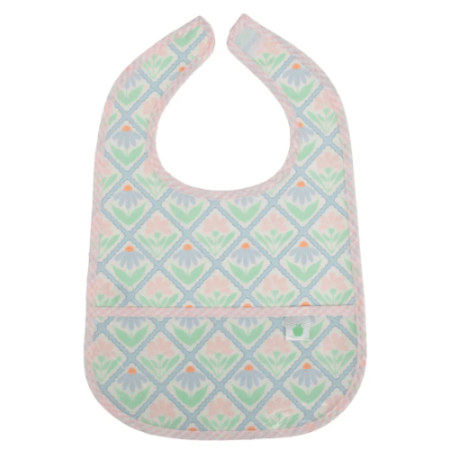 Apple Of My Isla, Wipe It Bib, Pastel Floral