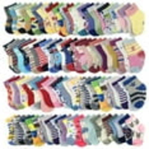 WAFUNNE 20 Pairs Baby Socks Boy Girl Cotton Socks Wholesale for Infant Toddler Kids Children (Pattern at Random) Girl 0-12 Months