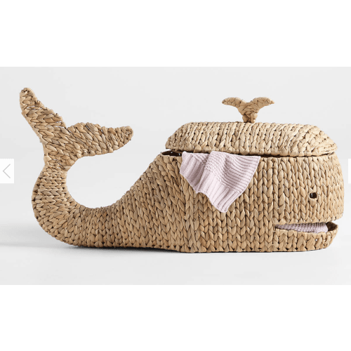 Whale Woven Floor Storage Basket