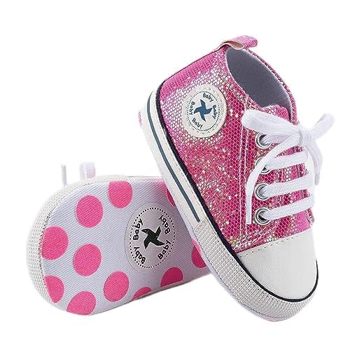 Baby Girls Boys Shoes Soft Anti-Slip Sole Newborn First Walkers Star High Top Canvas Denim Unisex Infant Sneaker
