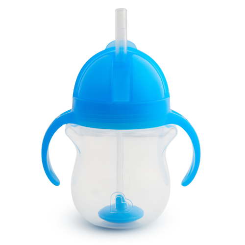 Munchkin® Any Angle™ Weighted Flexi-Straw Trainer Sippy Cup with Click Lock™ Lid, 7 oz, Blue, Unisex