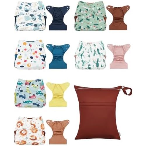 ALVABABY Baby Cloth Diaper Cover, Swim Diaper,Cloth Diaper Shell Baby Girls and Boys