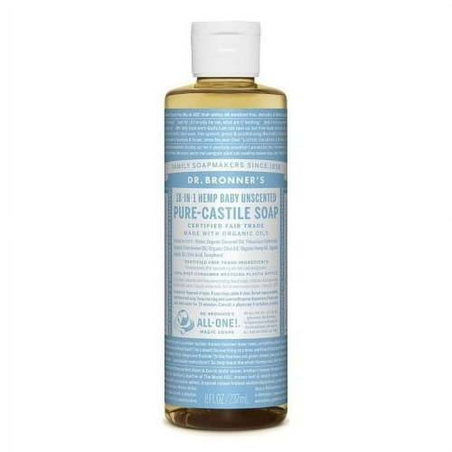 Dr. Bronner's Organic Pure Castile Liquid Soap Baby Mild Unscented 8 fl oz